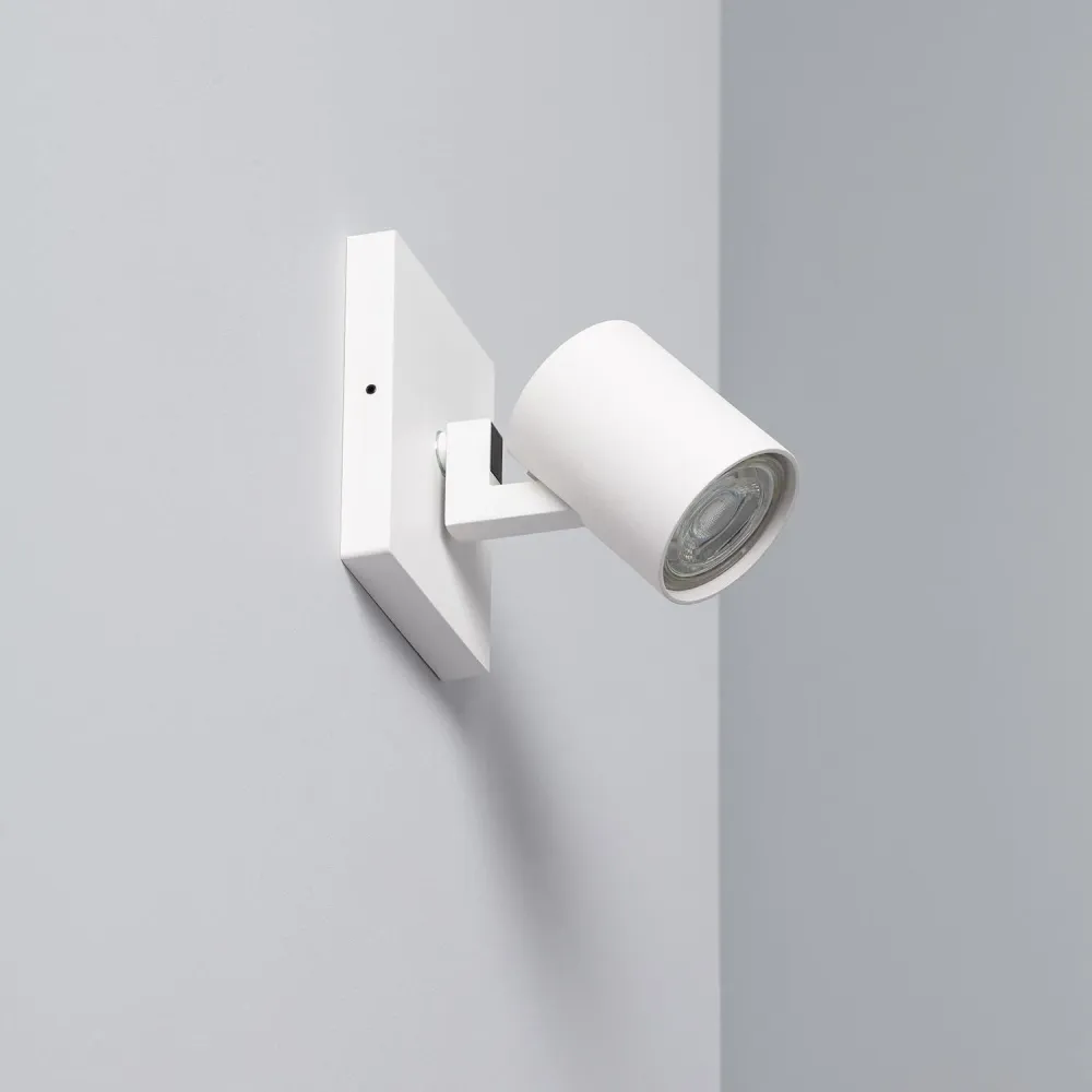 Luminaire encastré ajustable aluminium pour ampoule GU10 orientable.