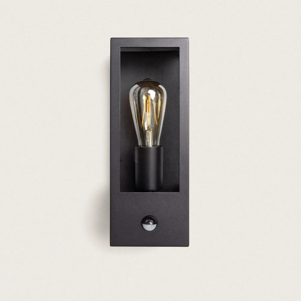 Luminaire extérieur mural en inox et verre avec capteur de mouvement Gakom