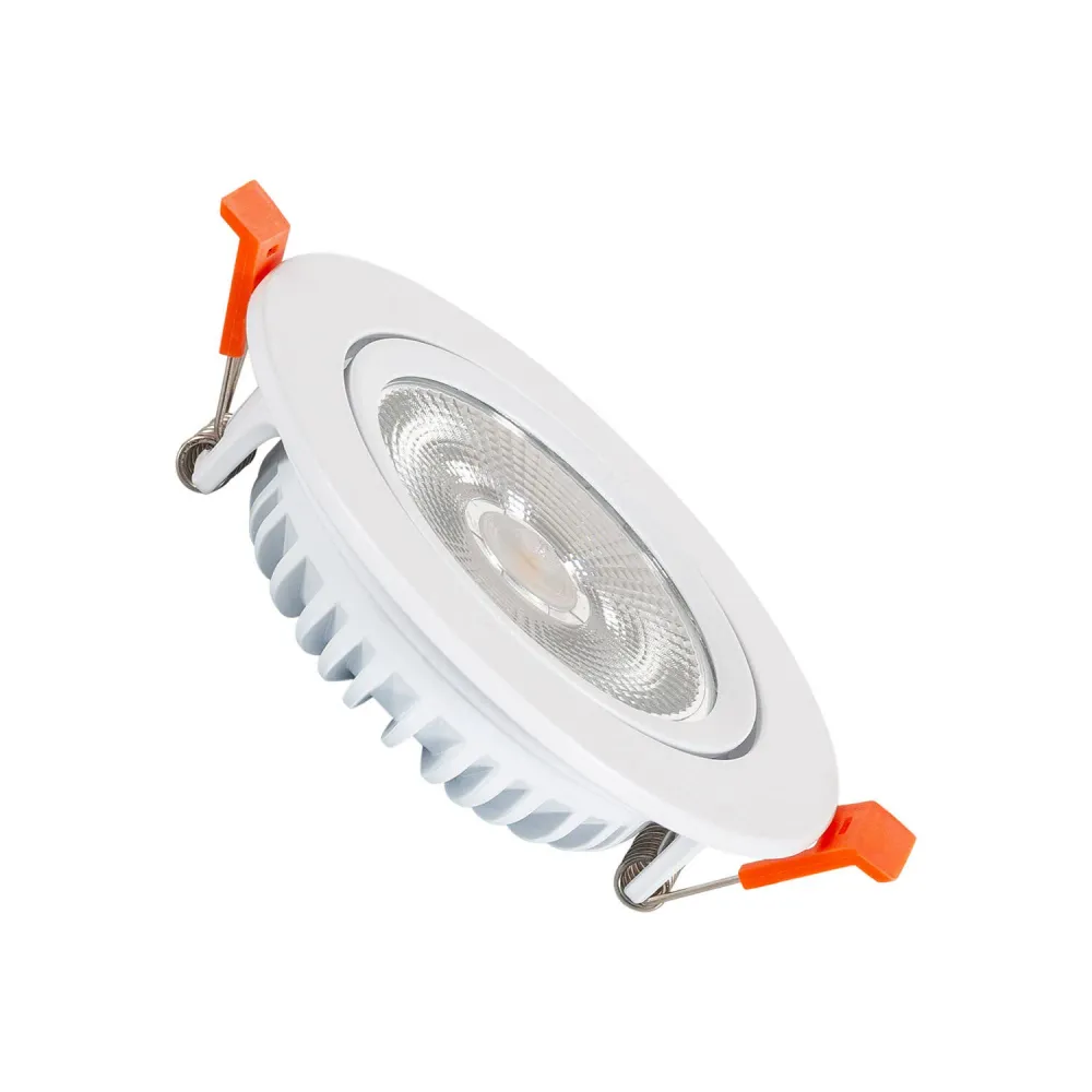 Projecteur encastré LED circulaire 10W COB CRI90 élancé diamètre 90 mm