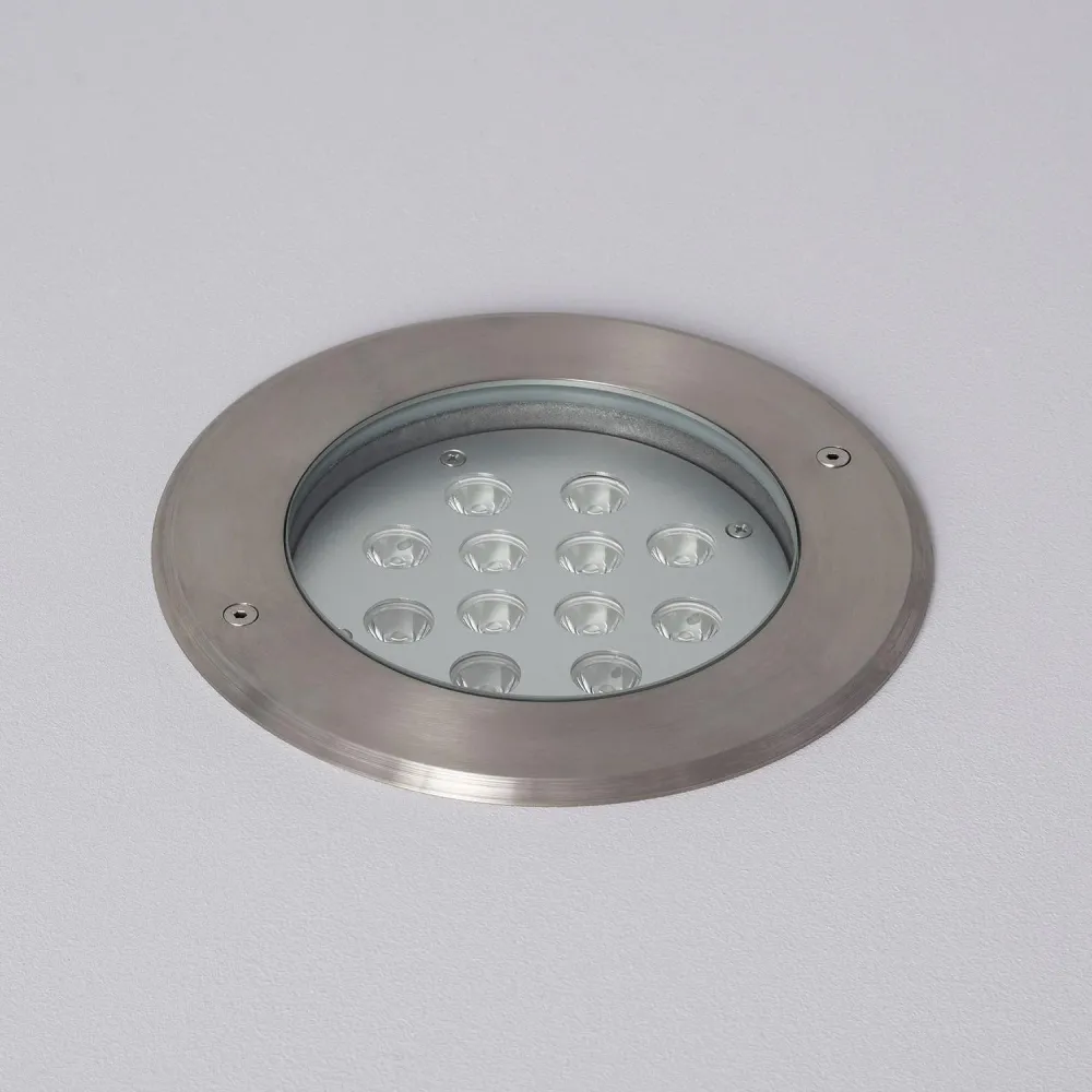 Projecteur encastrable 12W en acier inoxydable pour extérieur avec éclairage LED
