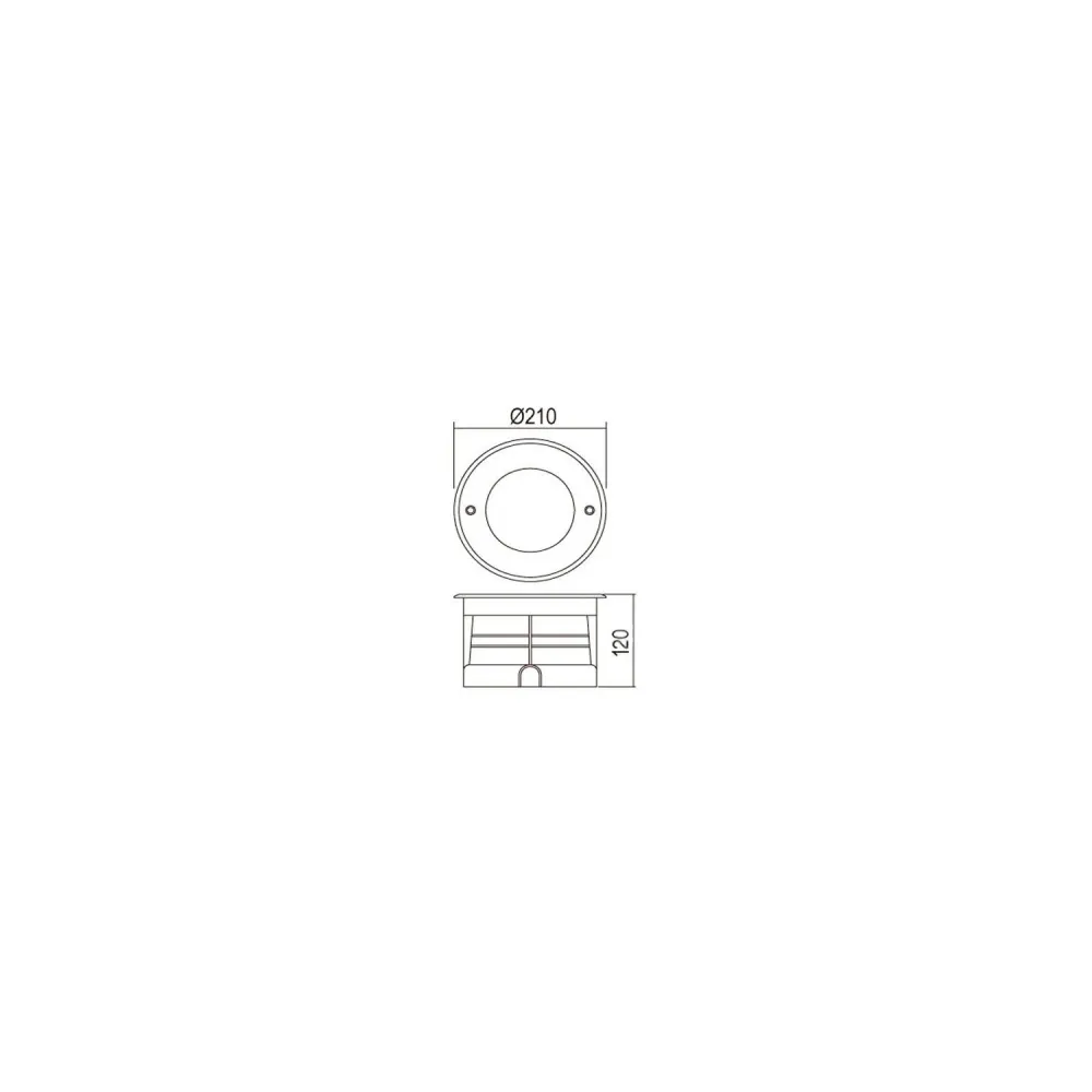Projecteur encastrable 12W en acier inoxydable pour extérieur avec éclairage LED
