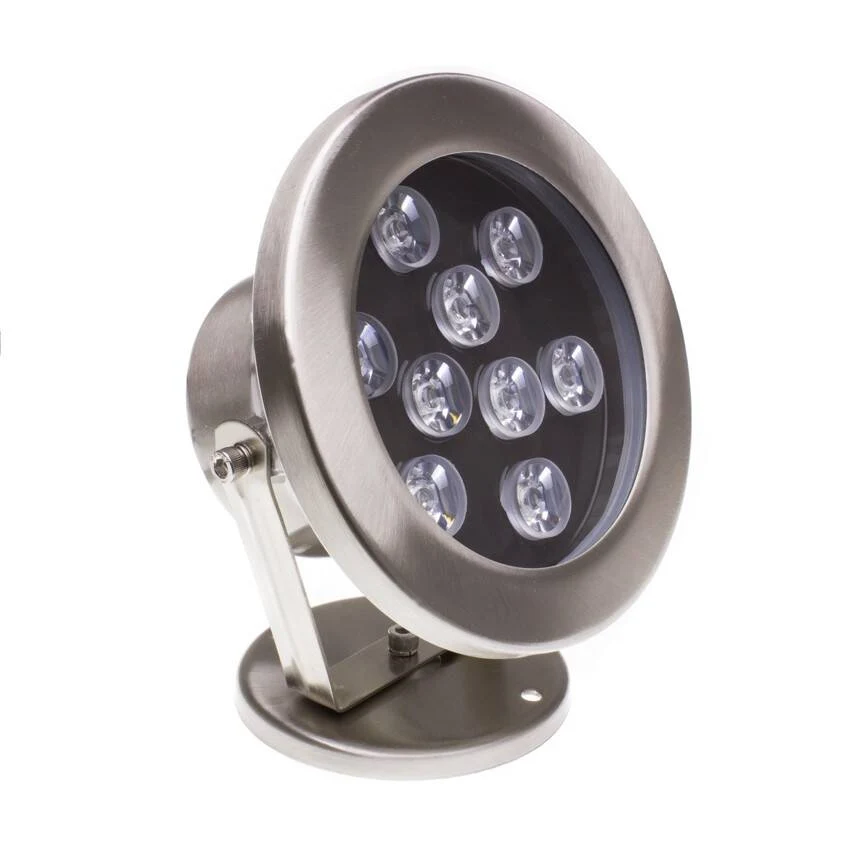 Projecteur LED encastré RGB 9W 12V étanche jusqu'à IP68