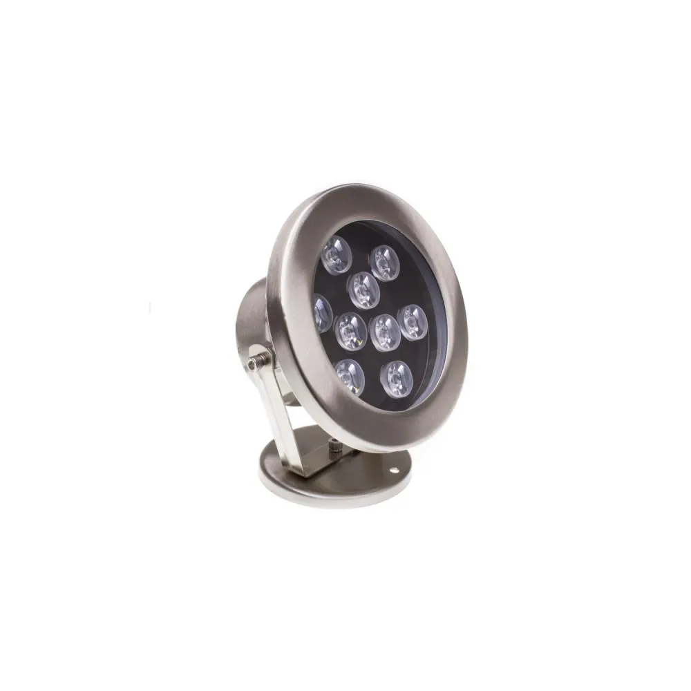 Projecteur LED encastré RGB 9W 12V étanche jusqu'à IP68