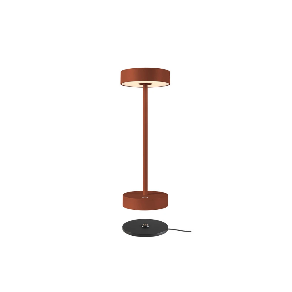 SLV Luminaire LED accumulateur Vinolina, rouille, CCT, aluminium, hauteur