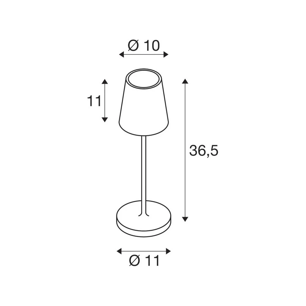 SLV Luminaire LED sur batterie Vinolina Two, beige, aluminium, Ø 11 cm,