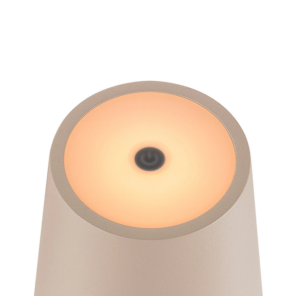 SLV Luminaire LED sur batterie Vinolina Two, beige, aluminium, Ø 11 cm,
