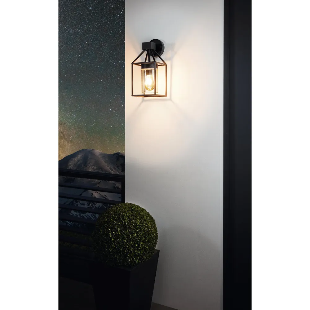 Applique à bras Applique extérieure métal noir TRECATE E27 1X60W