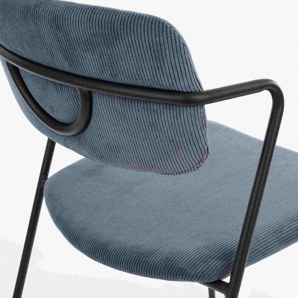 Applique encastrable Mica decorations stoel nanet - 56x52.5x80 cm - velours - bleu