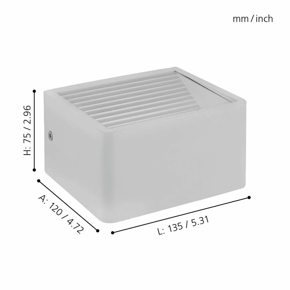 Applique extérieure métal blanc DONINNI 1 LED INT 1X6,2W Style moderne