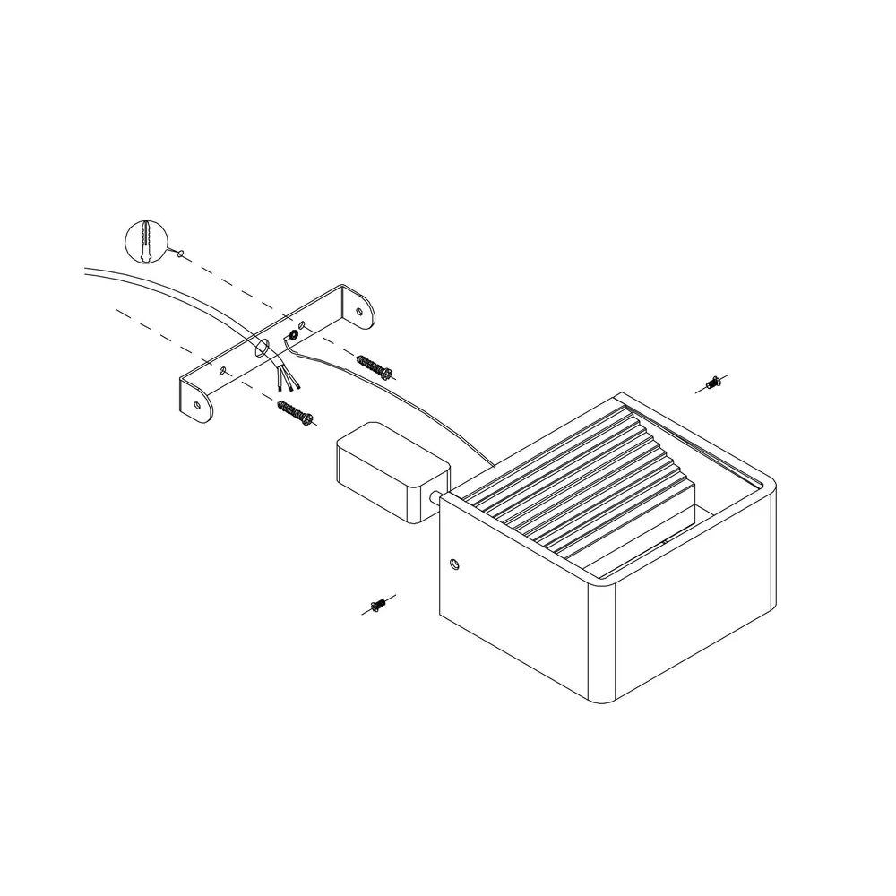Applique extérieure métal blanc DONINNI 1 LED INT 1X6,2W Style moderne