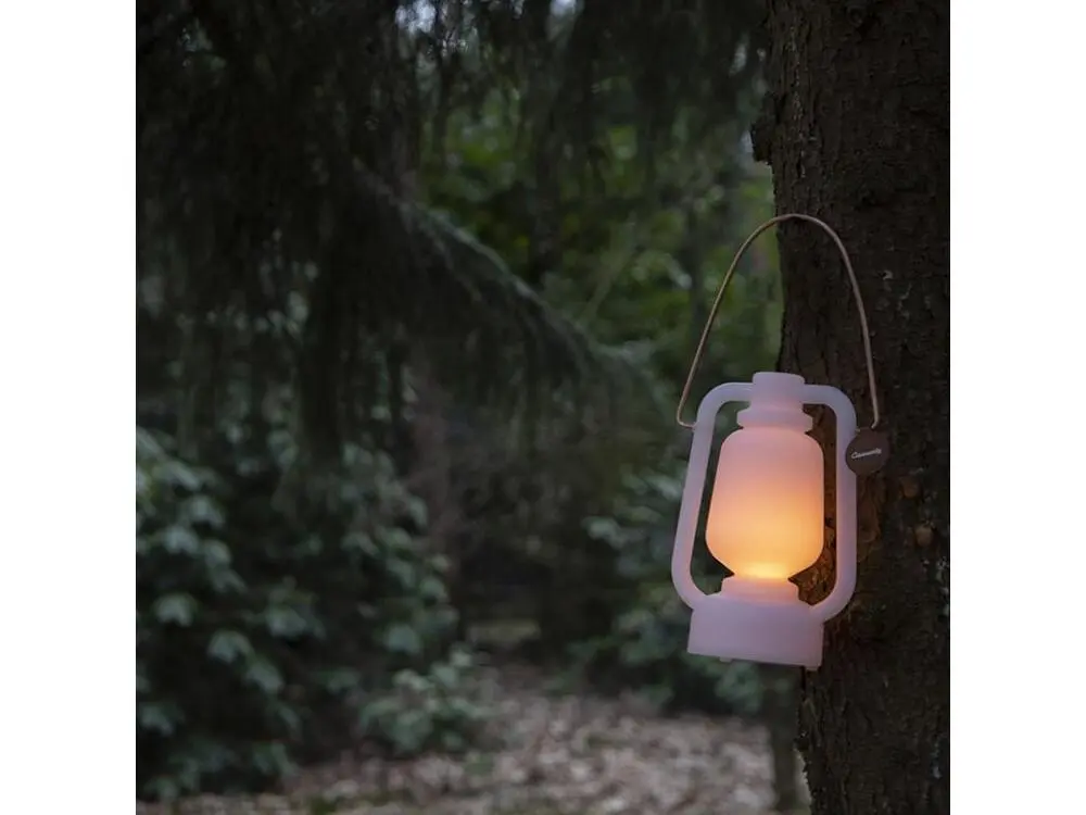 Lampe de table effet flamme blanche 22 cm - Storm Réduit