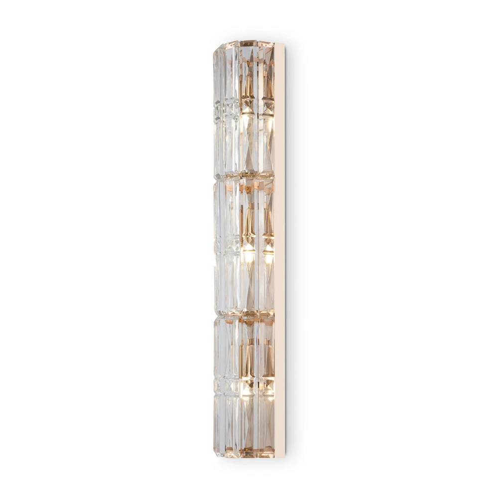 Maytoni applique murale Facet, hauteur 75,2 cm, doré, verre pour miroir de salle de bain