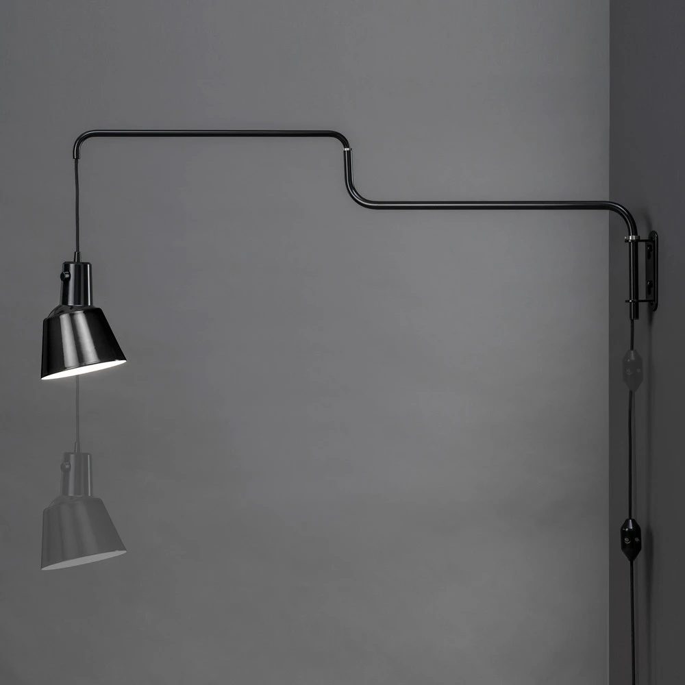 midgard K830 applique, noire pour salle de bain IP44
