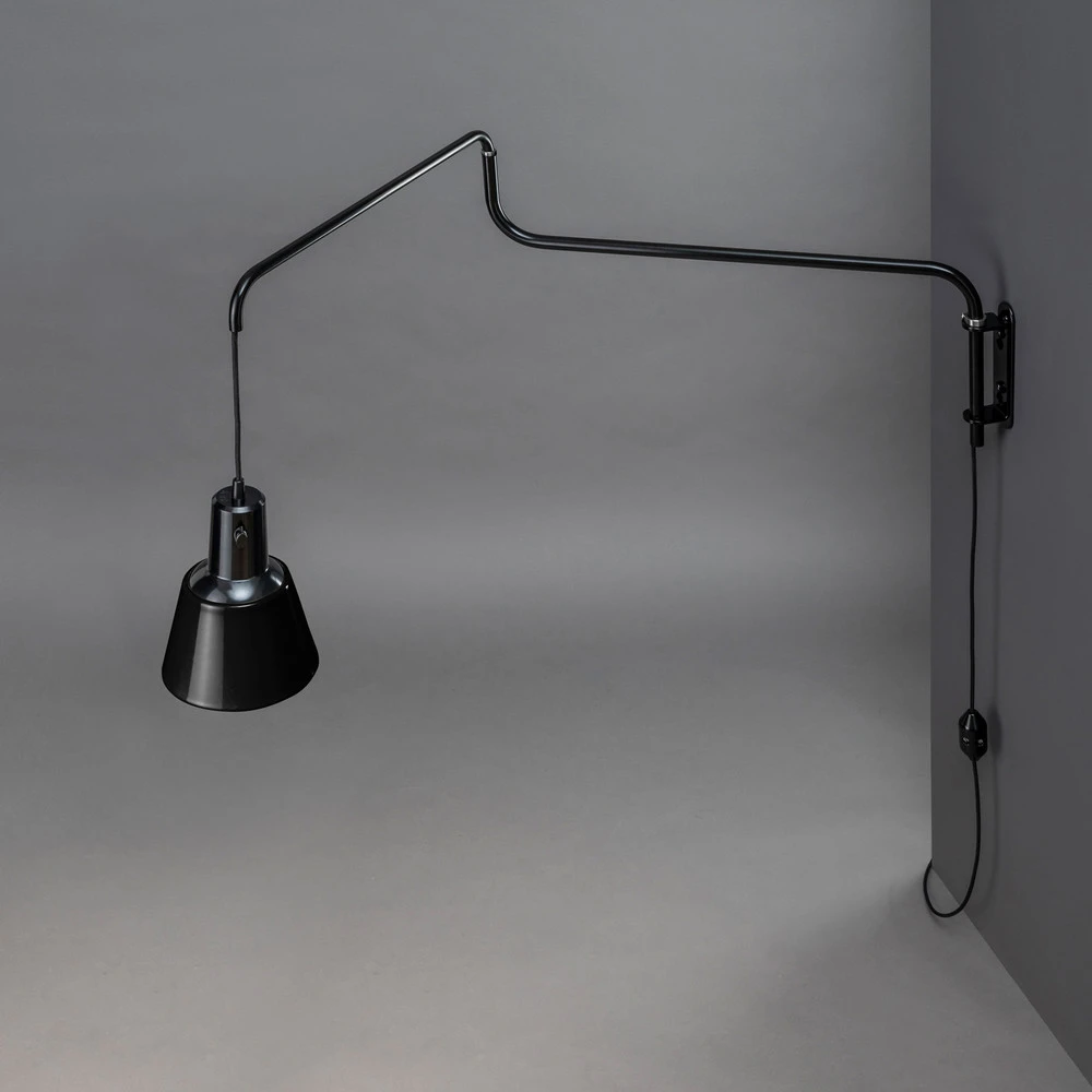 midgard K830 applique, noire pour salle de bain IP44