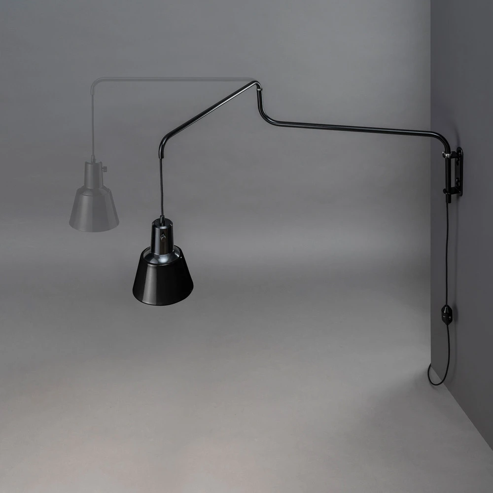 midgard K830 applique, noire pour salle de bain IP44