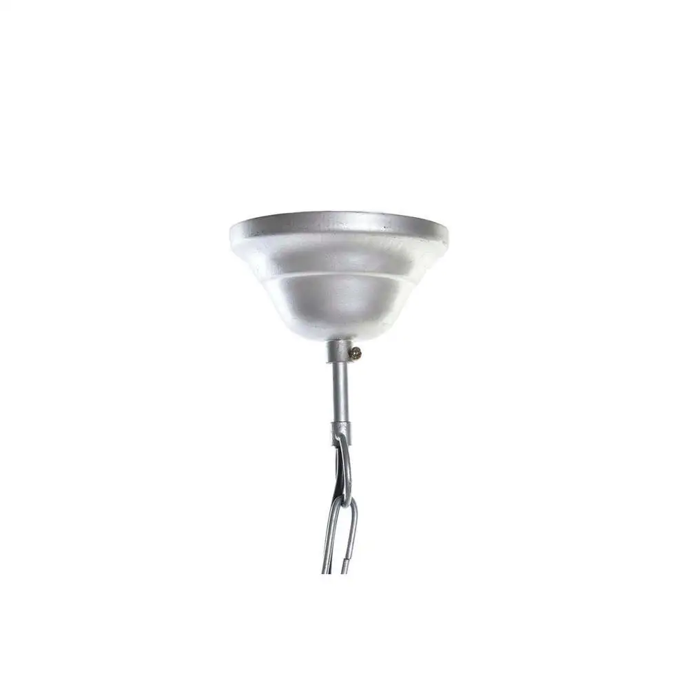 Bell Pendant Light Ton argent Metal and Wood Loft Style
