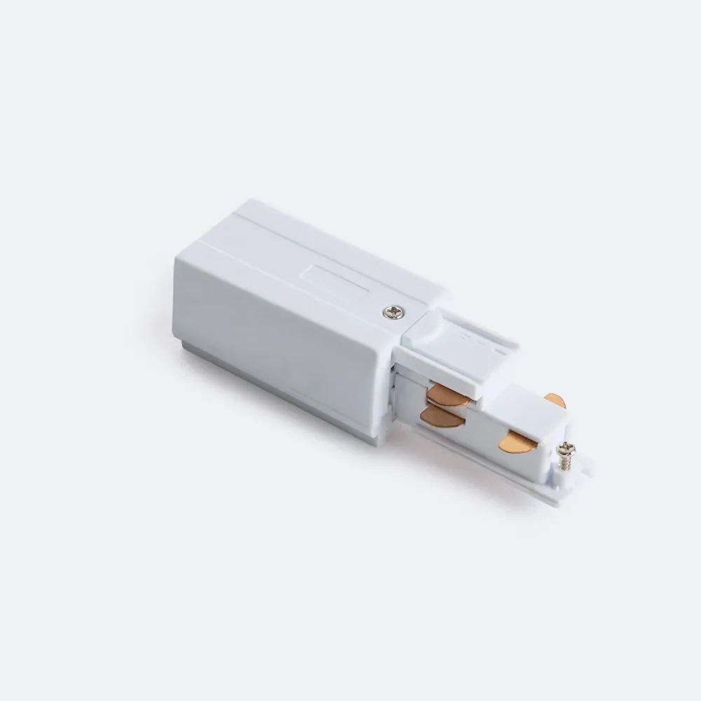 Connecteur côté droit pour rail triphasé avec réseau d'éclairage DALI.