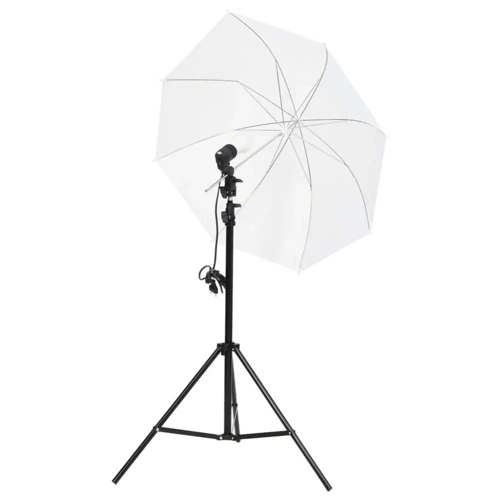 Kit d'éclairage de studio avec trépieds et parapluies blanc 02_0042392