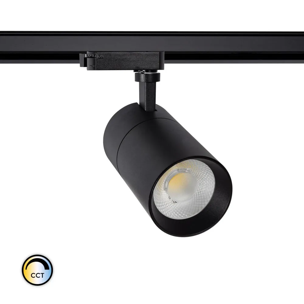 Projecteur LED 30W sur rail monophasé ajustable avec température de couleur réglable
