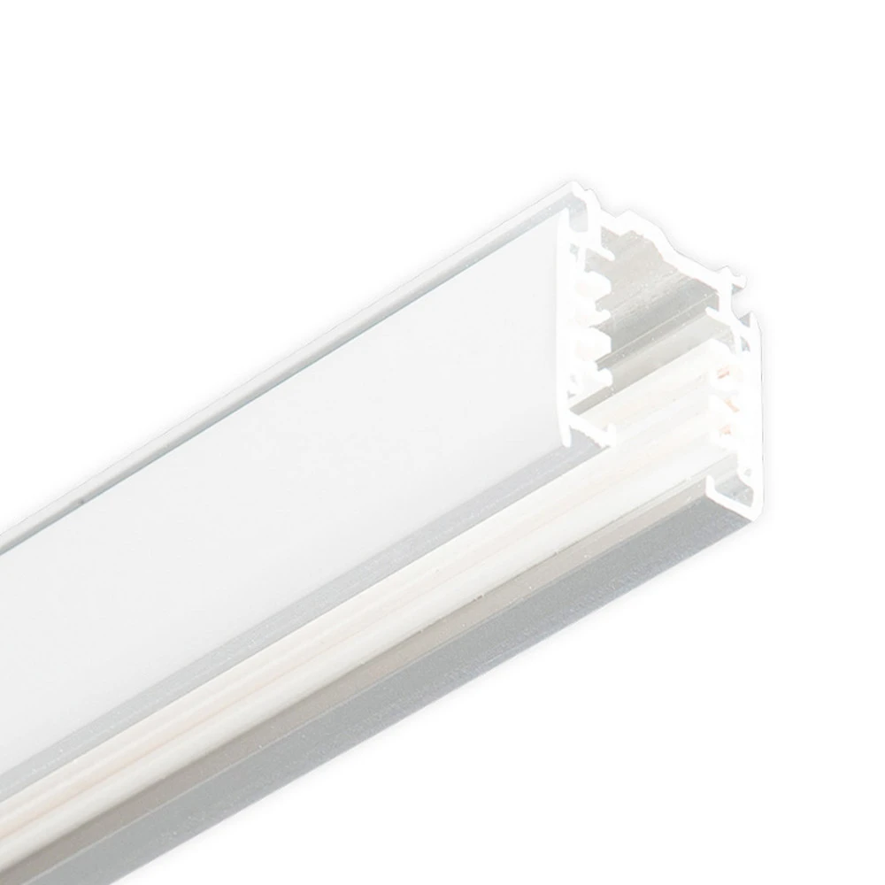 rail électrique triphasé Noa montage en saillie 300cm, blanc Sans outil d'installation