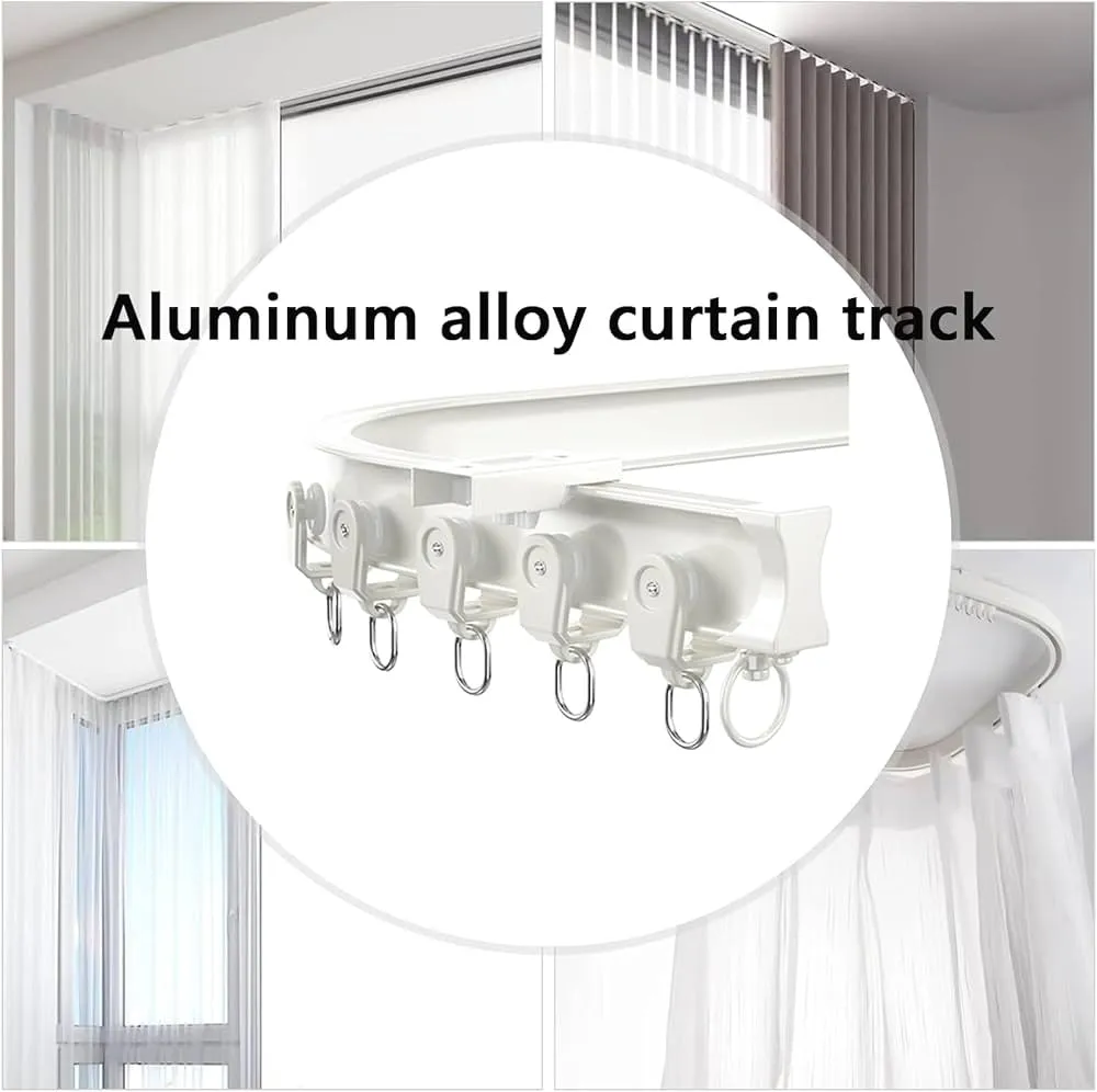 Rail rideau polyvalent et pliable à fixation plafond - 5m IP44 pour salle de bain