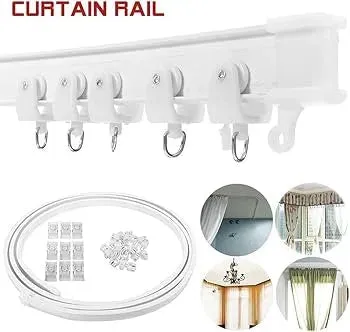 Rail rideau polyvalent et pliable à fixation plafond - 5m IP44 pour salle de bain