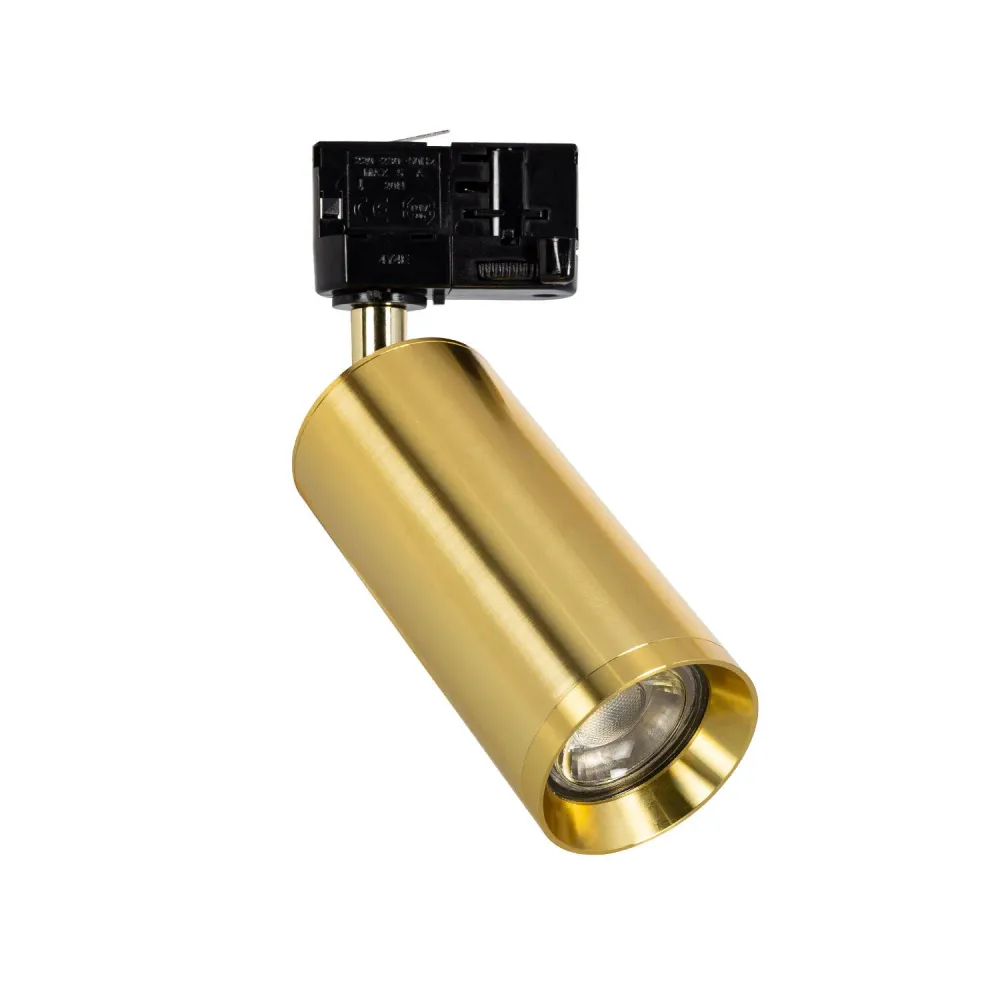 Spot GU10 sur rail triphasé avec douille quartz pour éclairage LED
