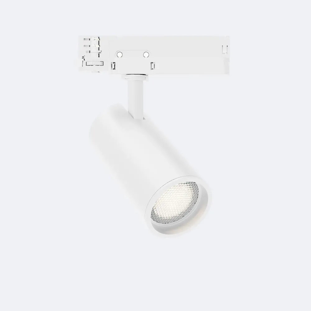 Spot LED Fasano 30W DALI dimmable blanc anti-éblouissement pour rail triphasé