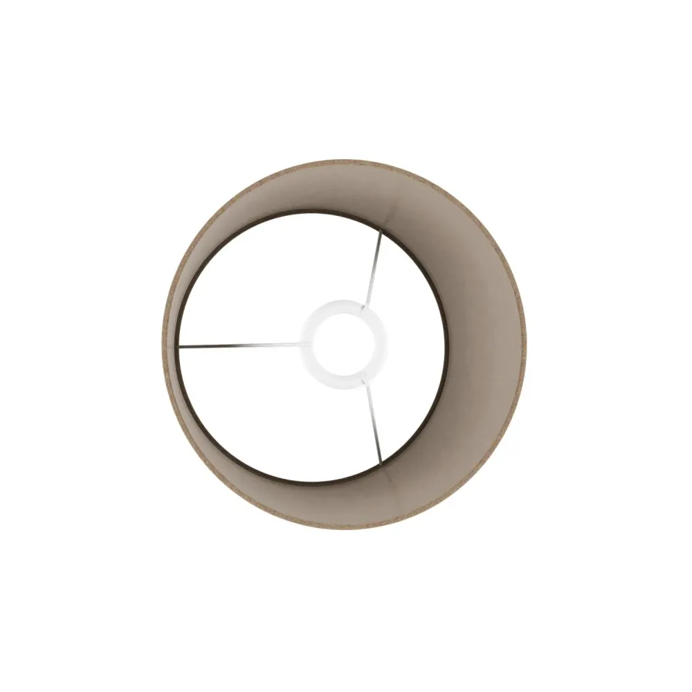 Abat-jour Athena avec douille E27 pour lampe de table ou lampadaire - Fabriqué en Italie - Laine Marron