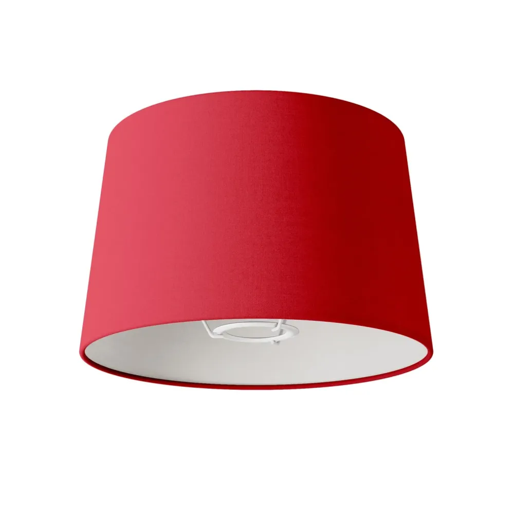 Abat-jour Athena avec douille E27 pour lampe de table ou sur pied - Fabriqué en Italie - Toile Rouge