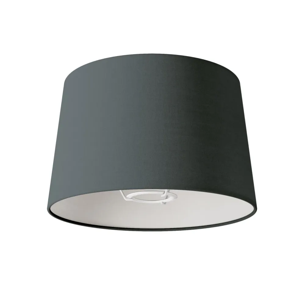 Abat-jour Athena avec douille E27 pour lampe de table ou sur pied - Fabriqué en Italie - Toile Gris Foncé