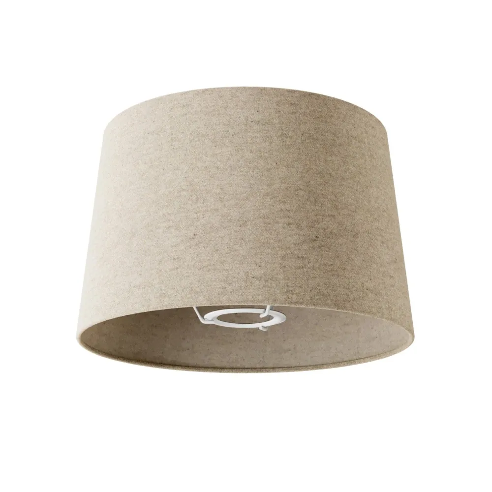 Abat-jour Athena avec douille E27 pour lampe de table ou sur pied - Fabriqué en Italie - Laine Beige