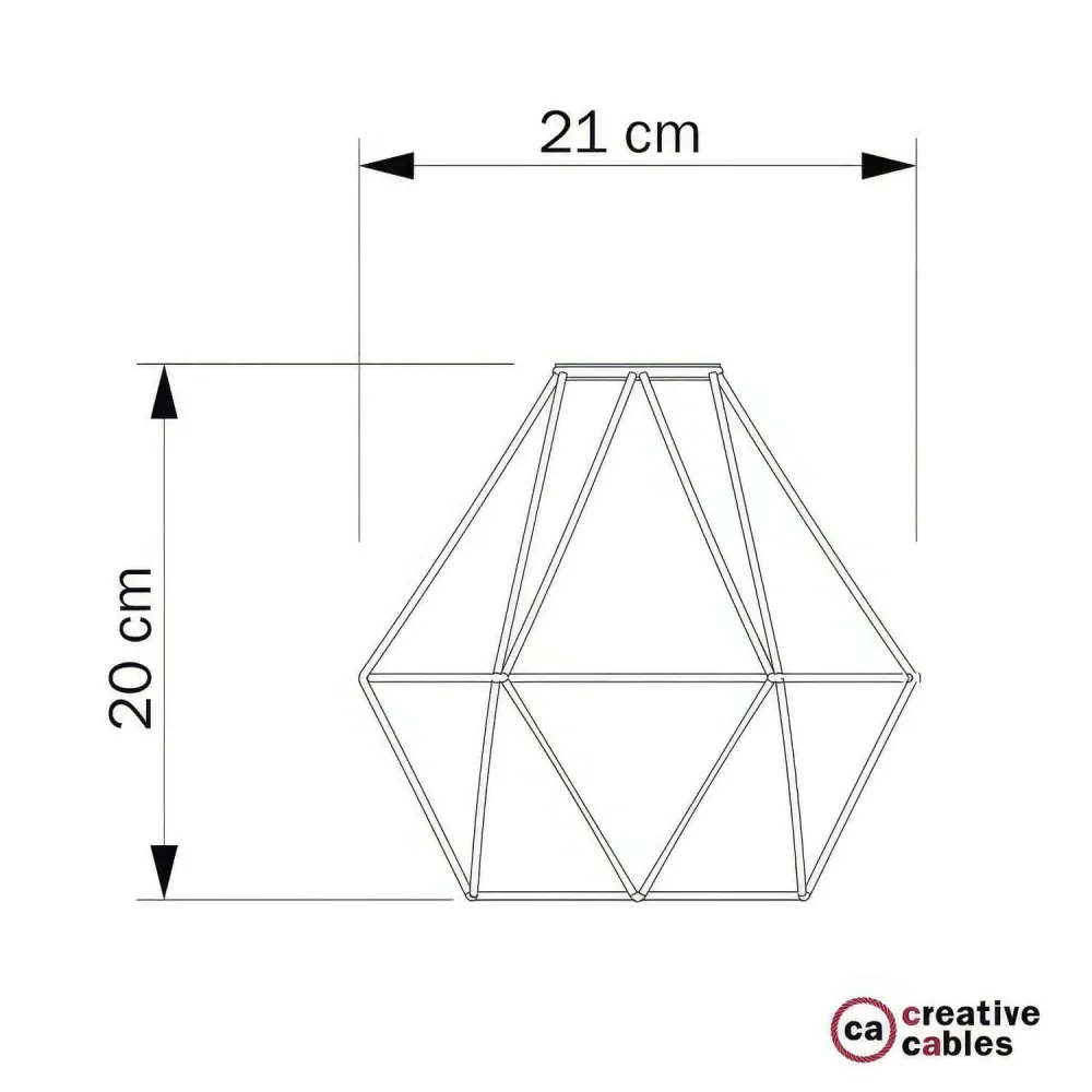 Abat-jour cage Diamond en métal avec douille E27 - Turquoise