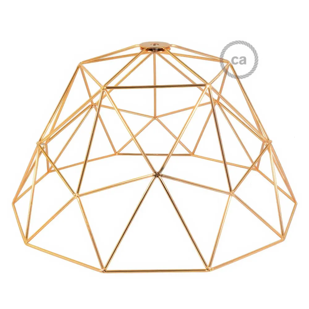 Abat-jour cage métallique Dome XL avec douille E26 - Cuivre