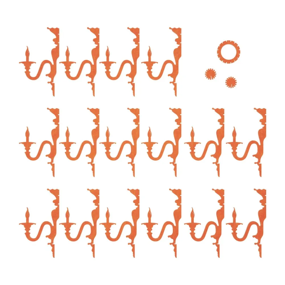 Abat-jour classique SHHANDELIER en matériau phonique - Orange chiné