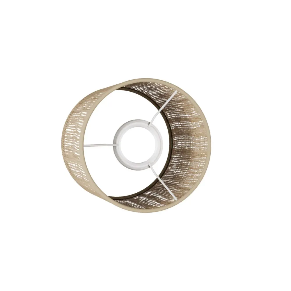 Abat-jour Cylindre en tissu avec culot E27 - 100% Made Italy - Raphia naturelle