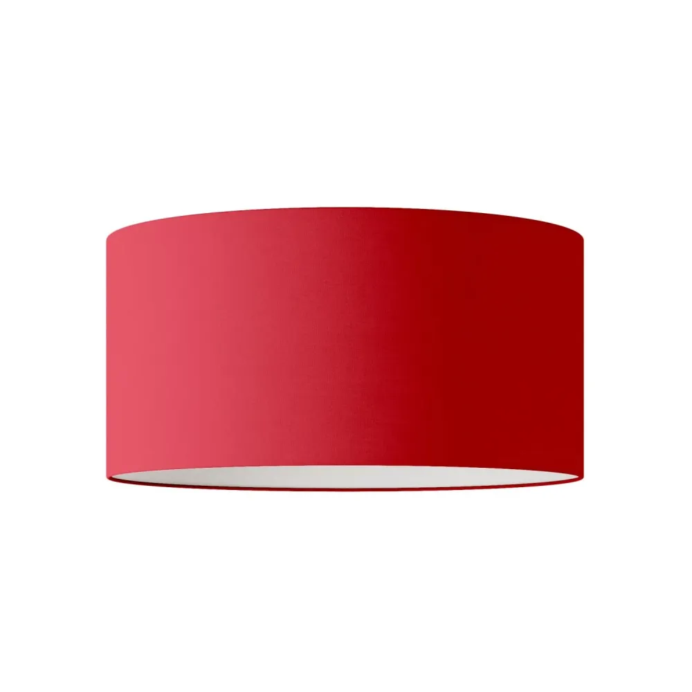 Abat-jour Cylindre XL en tissu avec douille E27 - Made Italy - Toile Rouge