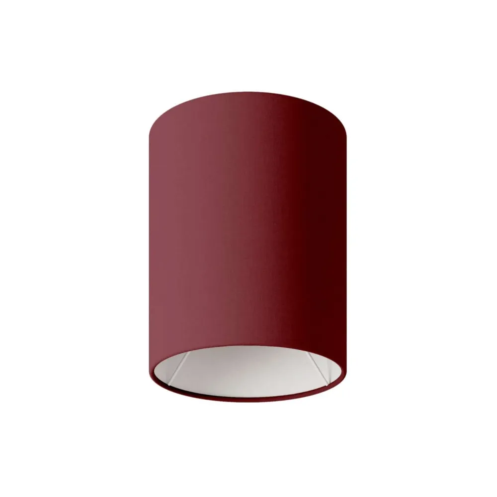 Abat-jour Cylindre en tissu avec douille E27 - 100% Fabriqué en Italie - Toile bordeaux