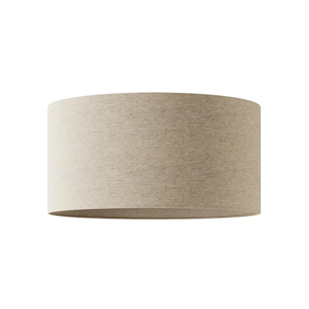 Abat-jour Cylindre XL en tissu avec douille E27 - Made Italy - Laine Beige