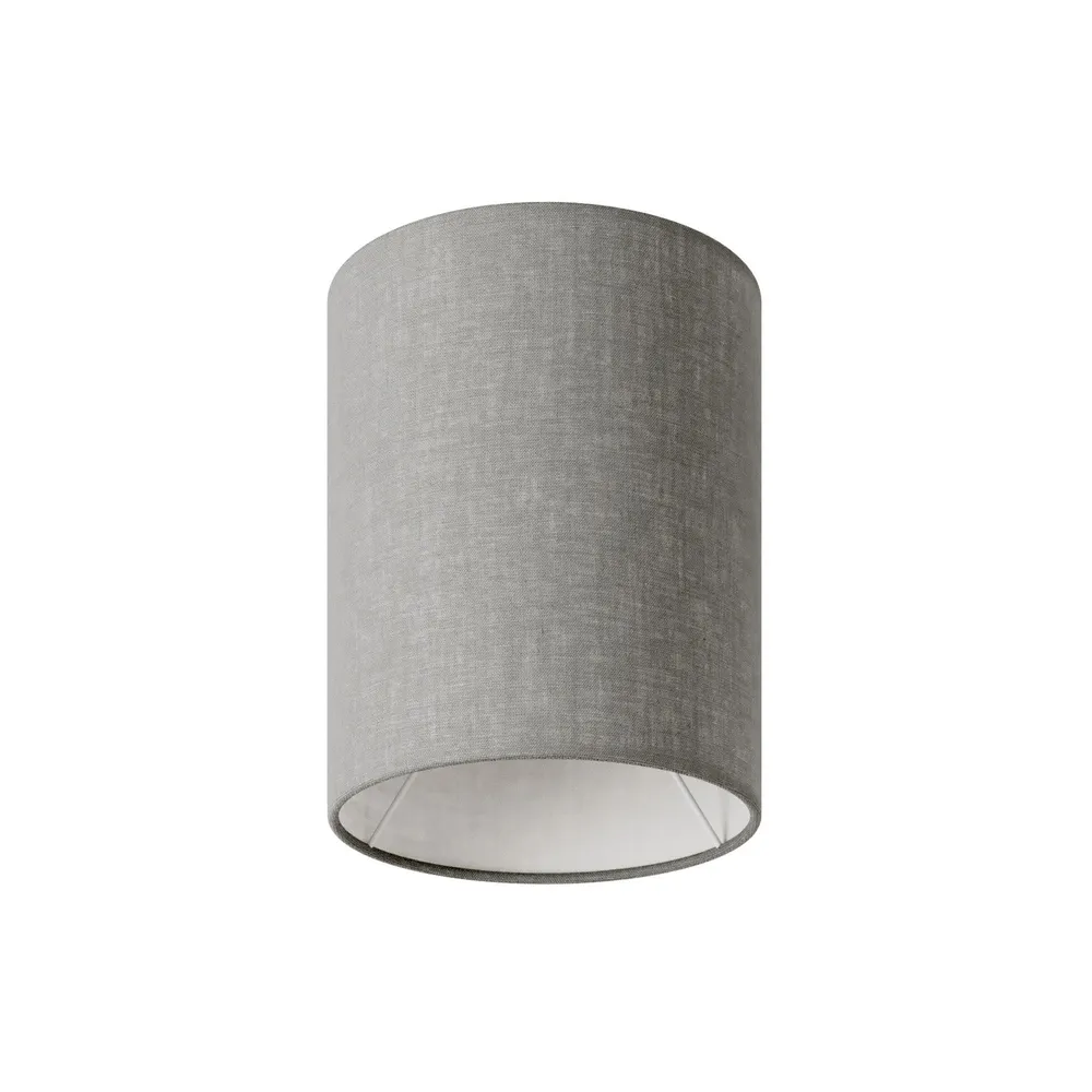 Abat-jour Cylindre S en tissu avec douille E27 - Fabriqué en Italie - Camelot Gris