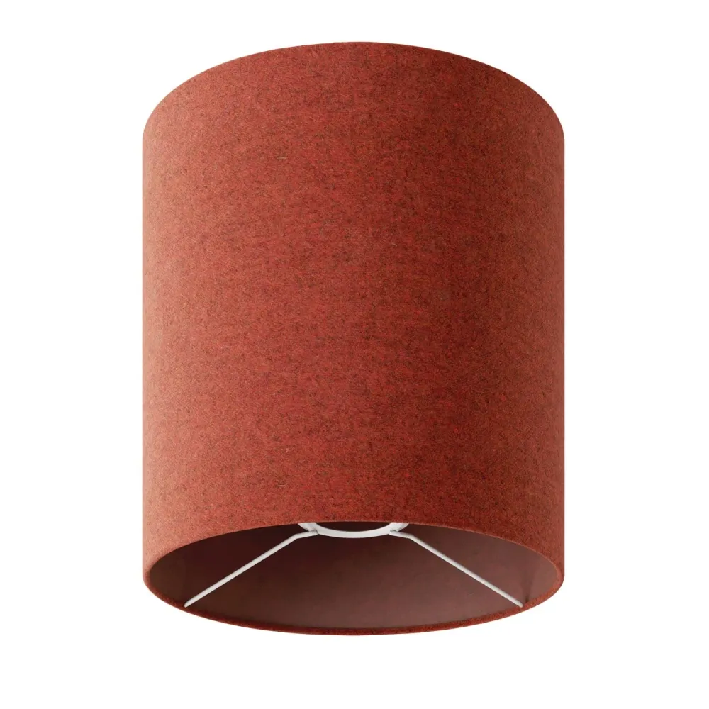 Abat-jour Cylindre M en tissu avec douille E27 - Made Italy - Laine homard