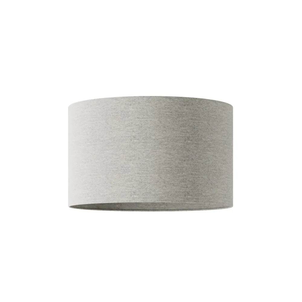 Abat-jour Cylindre L en tissu avec douille E27 - Made Italy - Laine Gris Clair