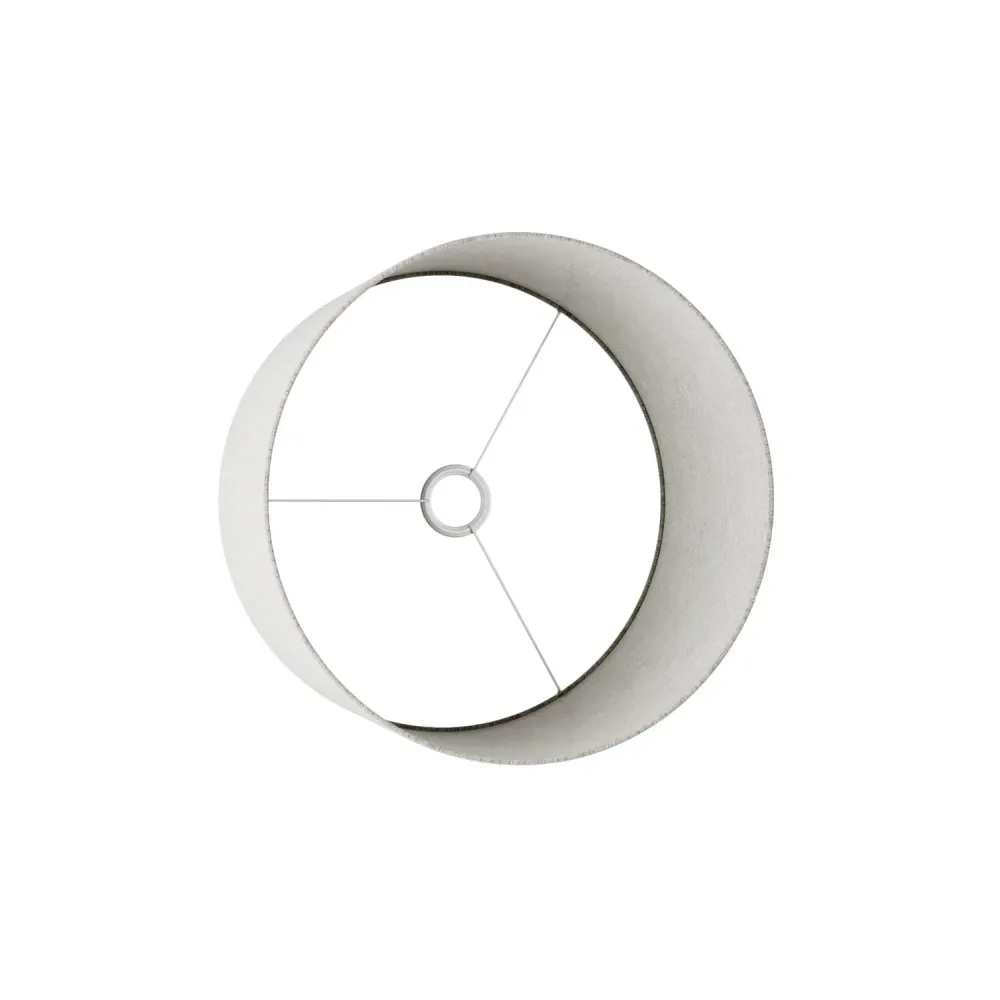 Abat-jour Cylindre L en tissu avec douille E27 - Made Italy - Laine Gris Clair