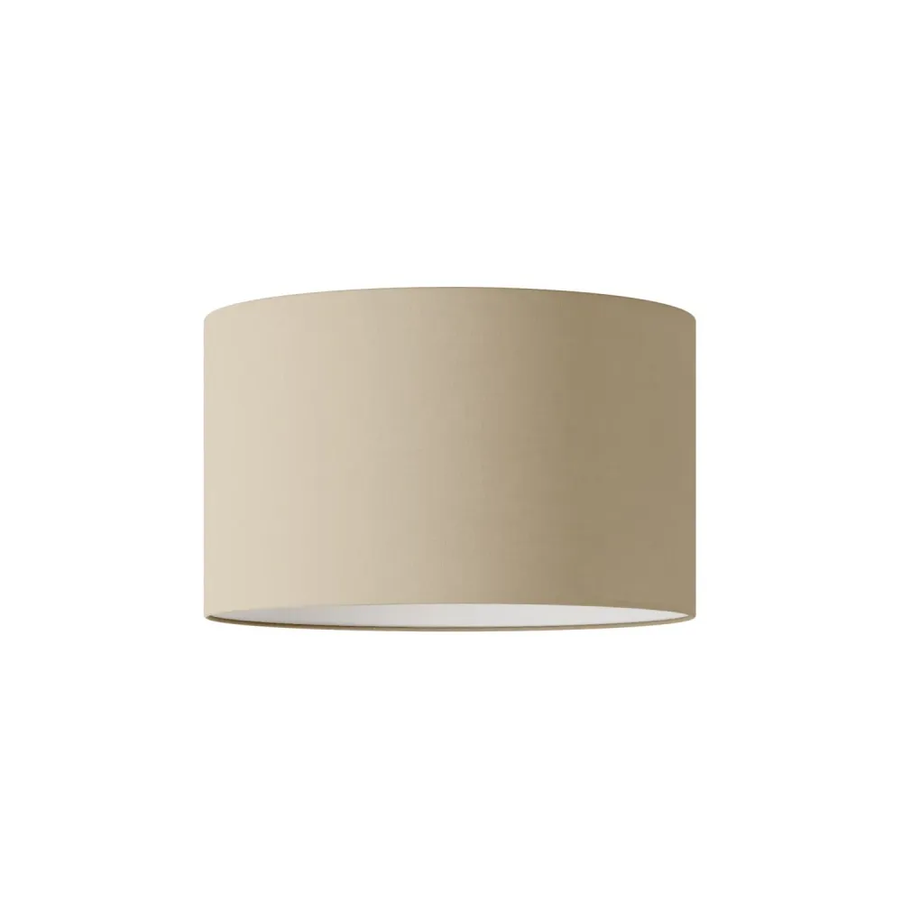 Abat-jour cylindre L en tissu avec douille E27 - Made Italy - Arenal Taupe