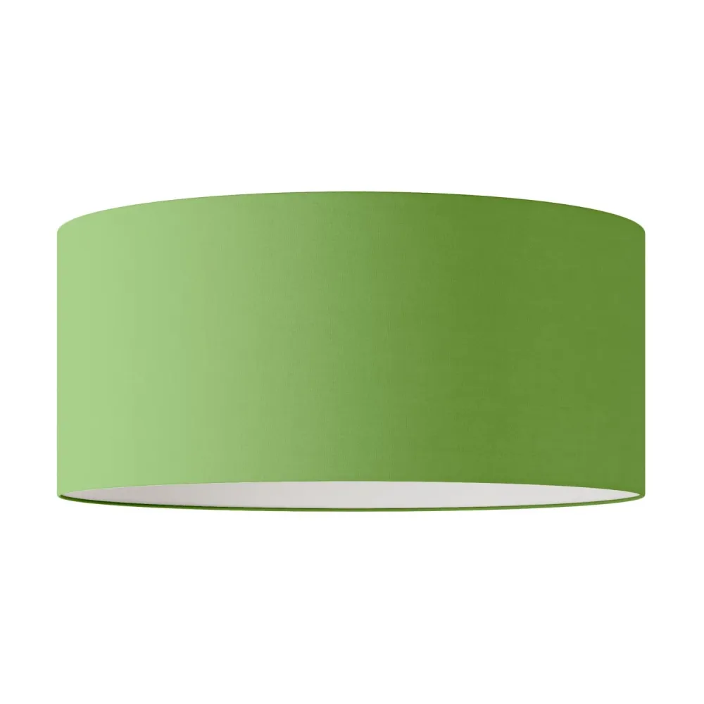 Abat-jour Cylindre XXL en tissu avec culot E27 - Fabriqué en Italie - Cinette Vert Pistache