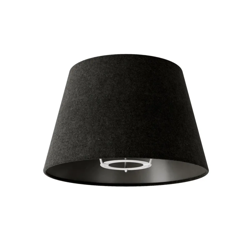 Abat-jour Empire S avec douille E27 pour lampe à poser ou applique - Fabriqué en Italie - Laine Gris Foncé