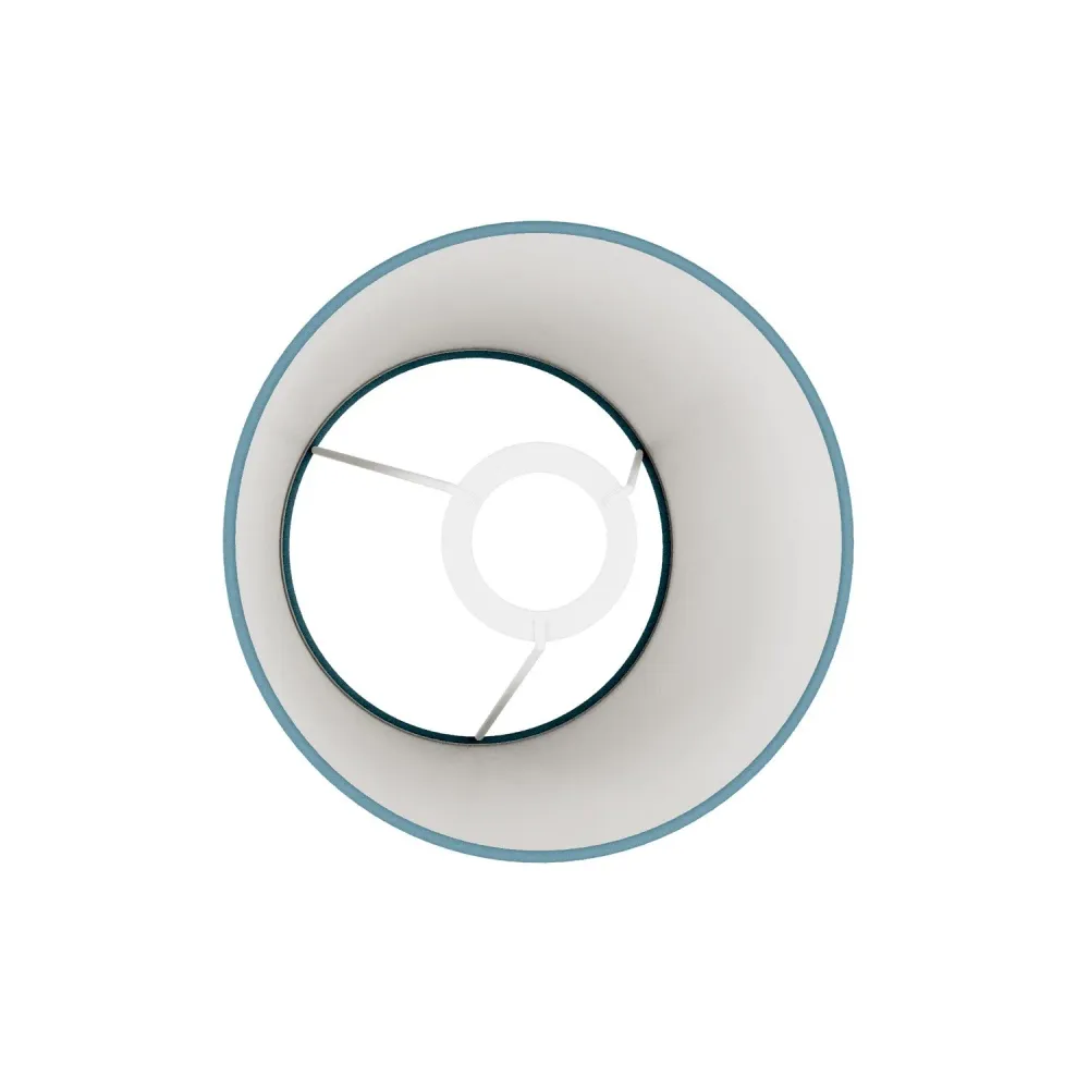 Abat-jour Empire S avec douille E27 pour lampe de table ou applique - Fabriqué en Italie - Teletta Bleu Severo