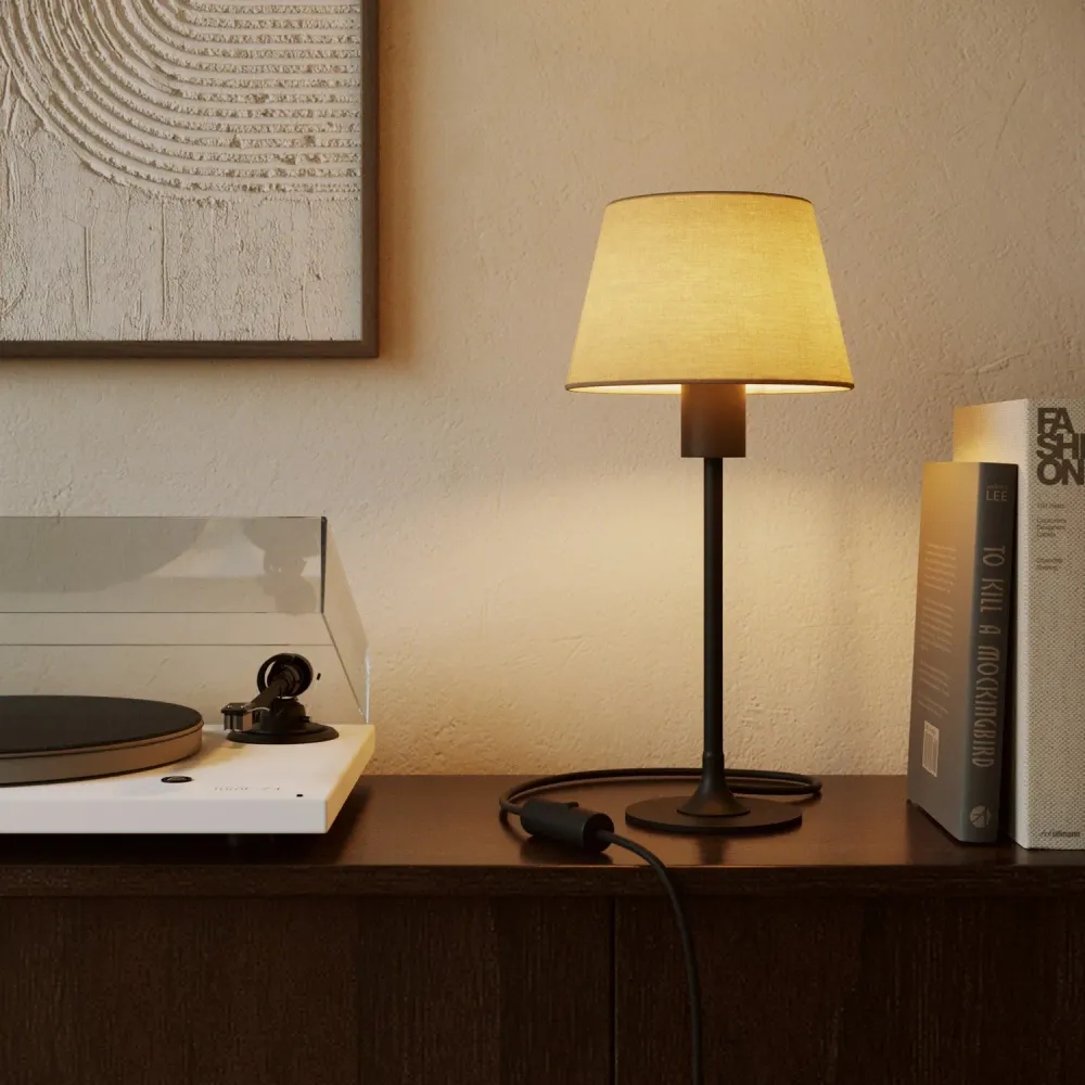 Abat-jour Empire S avec douille E27 pour lampe de table ou applique - Fabriqué en Italie - Arenal Taupe