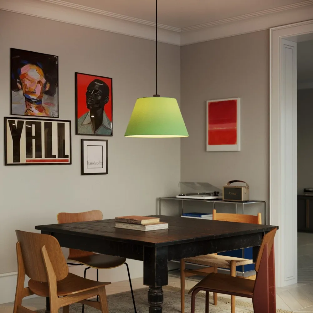 Abat-jour Empire L pour suspension avec douille E27 - Made Italy - Cinette Vert Pistache