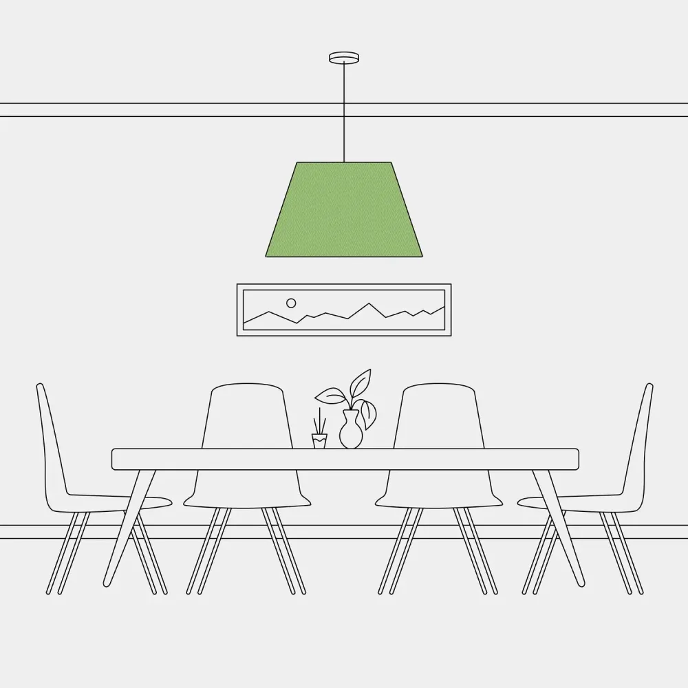 Abat-jour Empire L pour suspension avec douille E27 - Made Italy - Cinette Vert Pistache